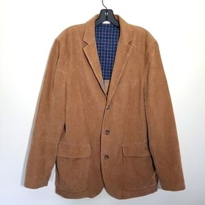 J. CREW Factory Brown Corduroy Blazer Sportcoat Jacket 3 Button Size Medium
